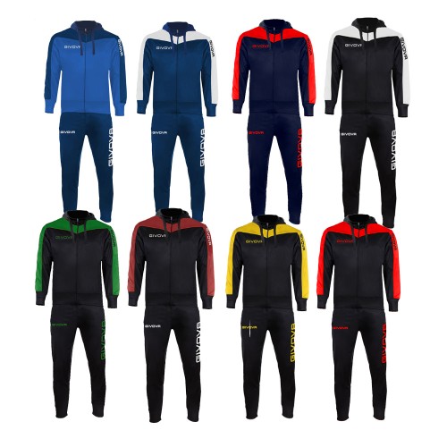 Tuta Con Cappuccio Polarfleece Givova Modello Roma Tt013 Tuta Con Cappuccio Polarfleece Givova Modello Roma Tt013